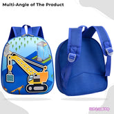 Kindergarten Cute Cartoon Kids School Bag for Boys and Girls (Crane Print - 3D)